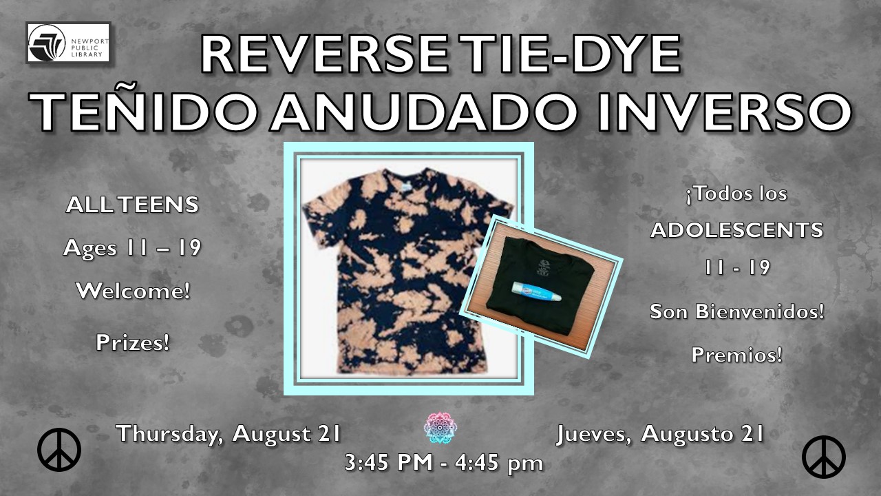 teen third thursday craft reverse tie dye